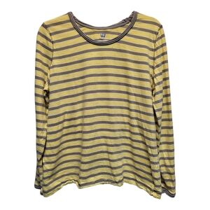 SJB Active Yellow and Gray Long Sleeve Tee for Effortless Style- Size XL